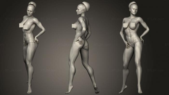 Figurines of girls (Fitgirl, STKGL_0867) 3D models for cnc
